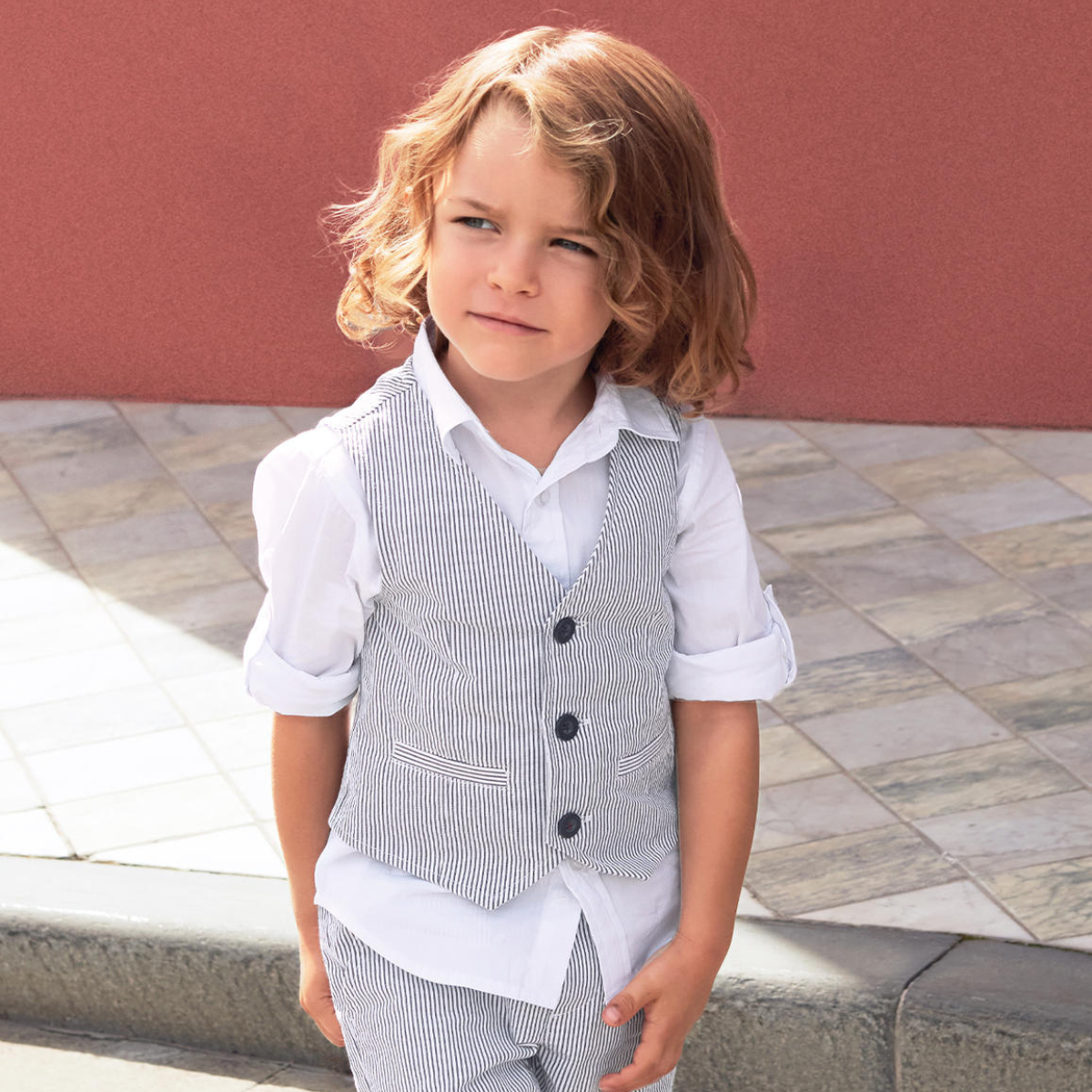 John Richmond gilet bambino Nagar con logo nero main image 1