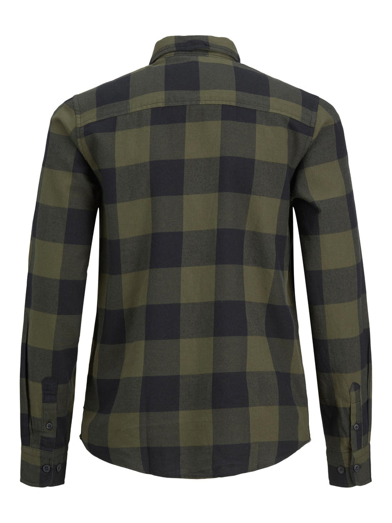 Jack & Jones Shirt - With Sleeves Male Wov Co100 Dusty Olive