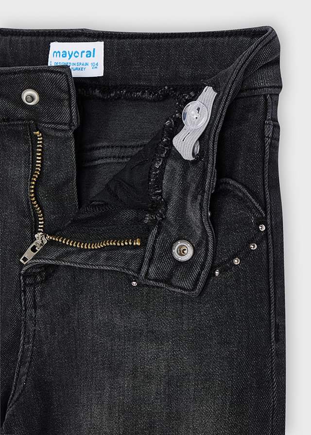 Pantalon lungo jeans cinturon