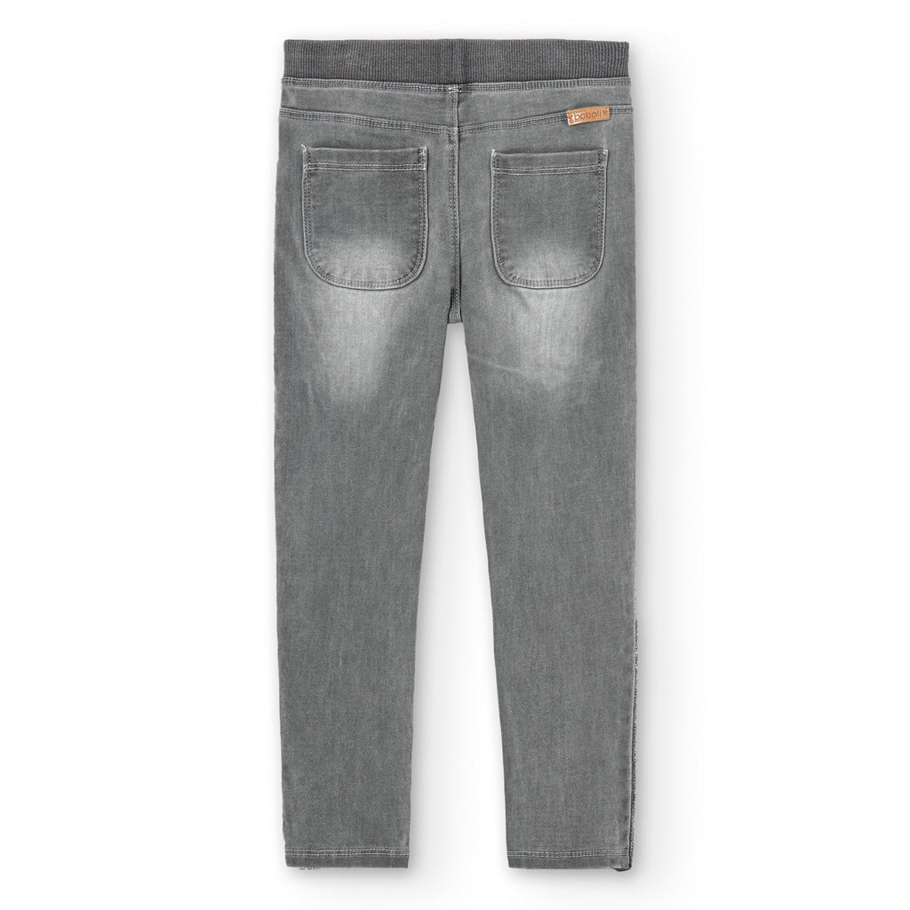 Boboli Pantaloni Jeans Elasticizzati Per Ragazza Grigio