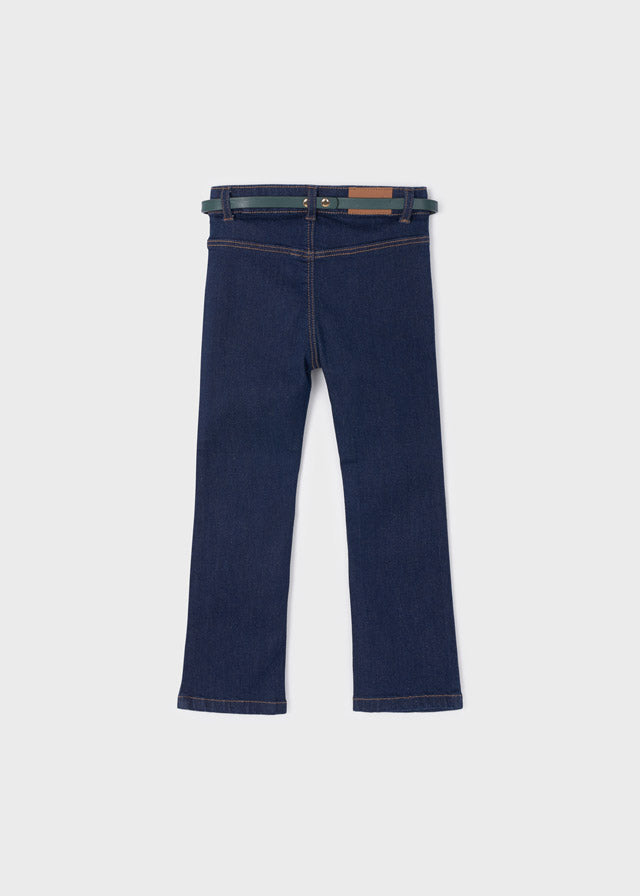 Mayoral Pantalon Lungo Jeans Cinturon Blu Notte