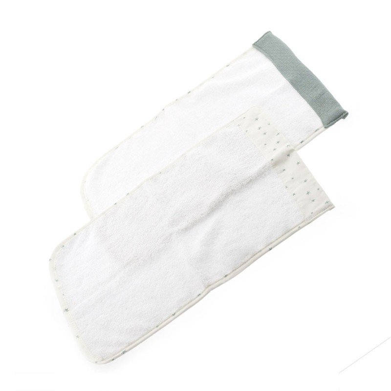 Set 2 Asciugamani Verde Bianco