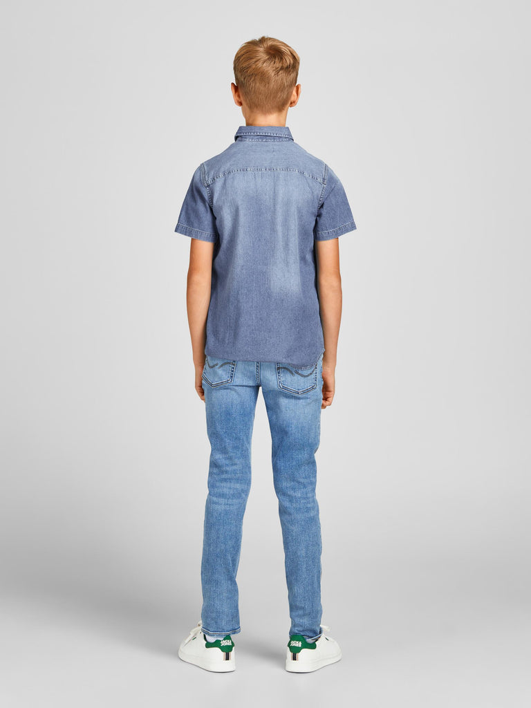 Jack & Jones Jje Sheridan Shirt S/s Jnr Medium Blue Denim