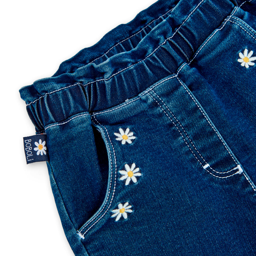 Boboli Pantaloni Denim Per Bimba Blue