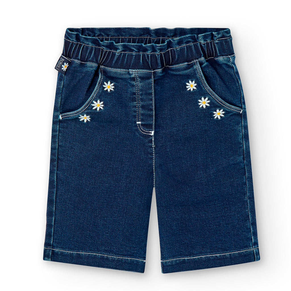 Boboli Pantaloni Denim Per Bimba Blue