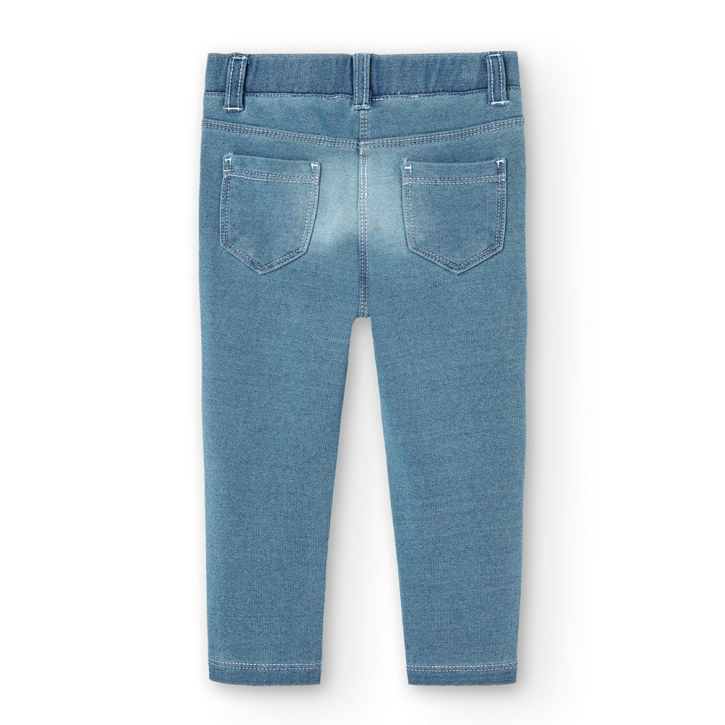 Boboli Pantaloni Felpati Denim Per Bimba Bleach