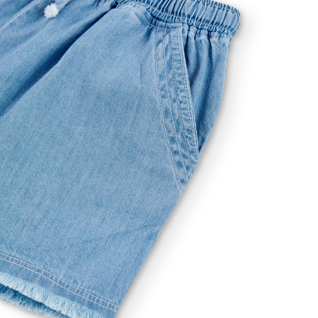 Boboli Short Denim Per Ragazza Bleach